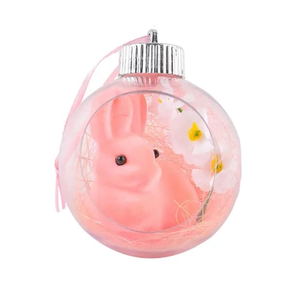 Пасхальный Кролик Украшения Из Акриловых Шариков-Pink Bunny A