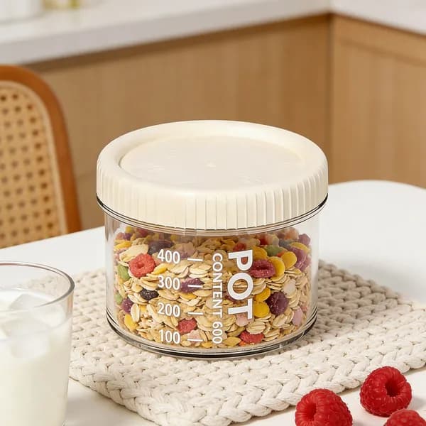 Банка для сыпучих продуктов, 600 мл, 1 шт
