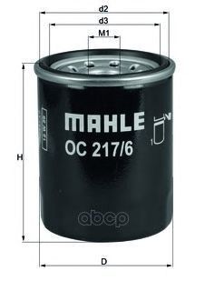 Фильтр масляный MAHLE OC217/6 Mahle/Knecht арт. OC217/6