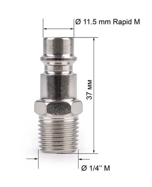Соединитель Rapid M папа внешняя резьба 1/4