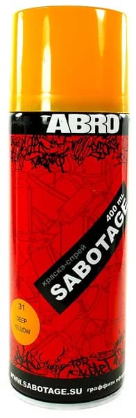 ABRO SPG-031 краска-спрей SABOTAGE 31, тёмно-жёлтый