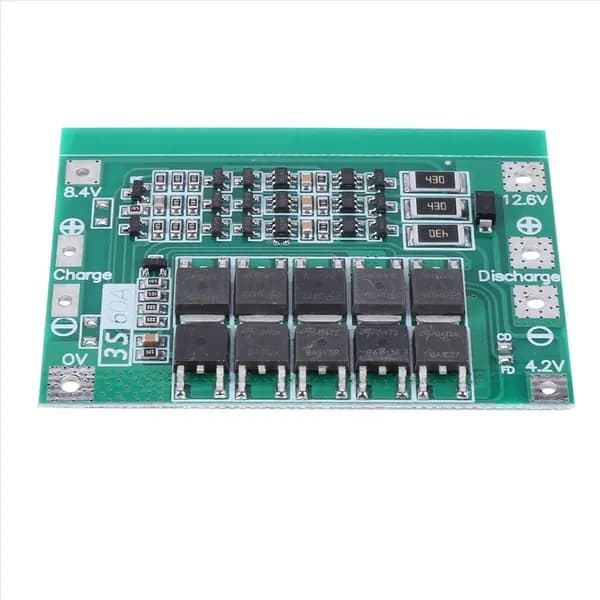 Плата BMS 3S 60A для литий-ионных и литий-ионных аккумуляторов 18650. Плата защиты. Токовая пластина (зеленая).