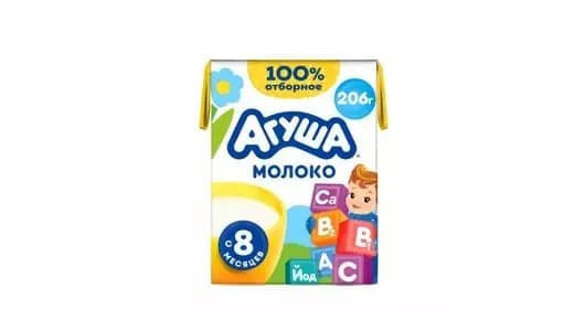 Молоко детское Агуша 2,5% стерилизованное 200 мл 10 шт