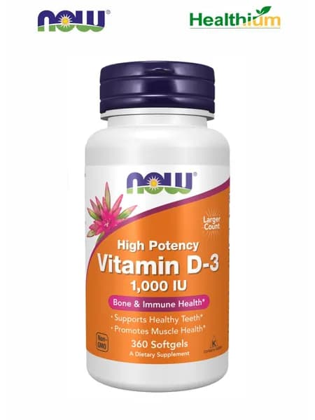 NOW Vitamin D3 1000 IU 360 софтгелевых капсул, Нау витамин D3 1000ме, Д3 нау 25 мкг