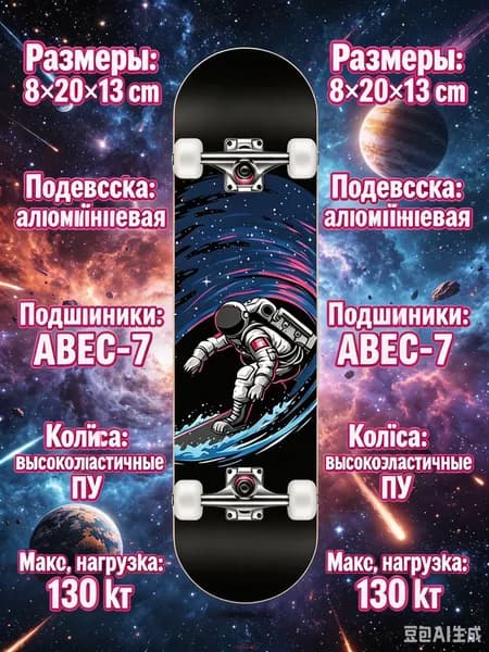 Скейтборд 80 х 20см