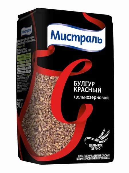 Булгур Мистраль красный, цельнозерновой, 500 г