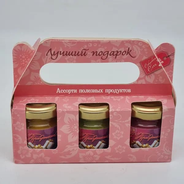 Набор2 Праздничный 3 меда лучший подарок