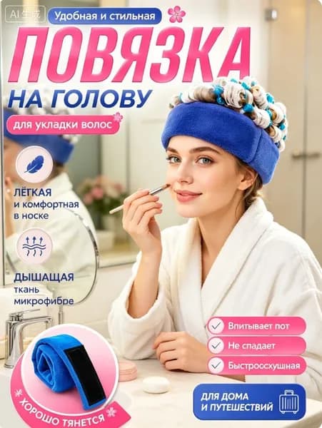 Повязка на голову защита от химической завивки