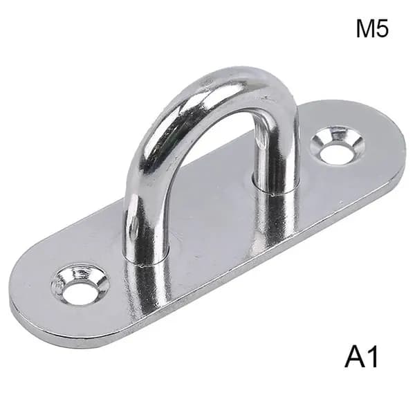 Крючки M5/6/8 с крючками, пластина для глаз, тяжелая продолговатая стальная накладка из нержавеющей стали, крепление, настенная U-образная потолочная вешалка для лодки, гаражный гамак D-образной формы