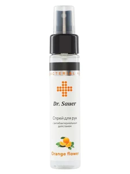 DR SAUER Спрей для рук с антибактериальным действием ORANGE FLOWER 75% спирт 60мл - 1 шт.