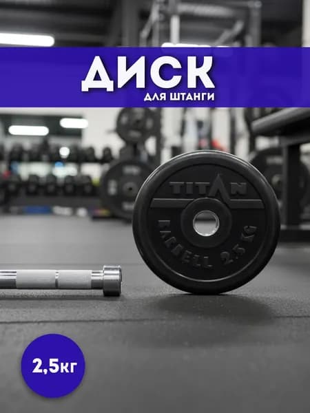 Диск обрезиненный - 2,5 кг D31