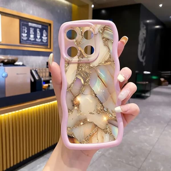 Чехол на Infinix Note 30 Блеск золотого мрамора Корпус телефона с волновой рамкой защищен от сбрасывания