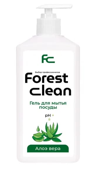 Forest clean Гель для мытья посуды "Алоэ вера" с дозатором 1 л