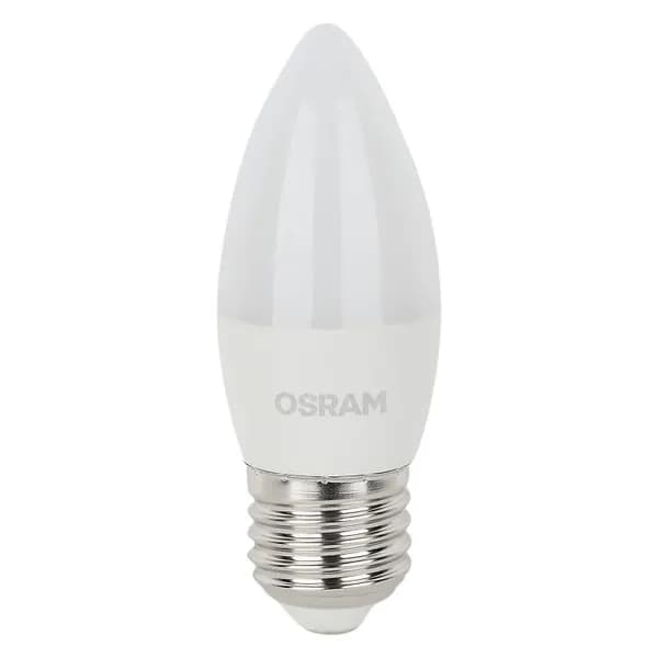 Лампа светодиод. (LED) Свеча Е27 7Вт 6500К 600лм 230В матов. OSRAM