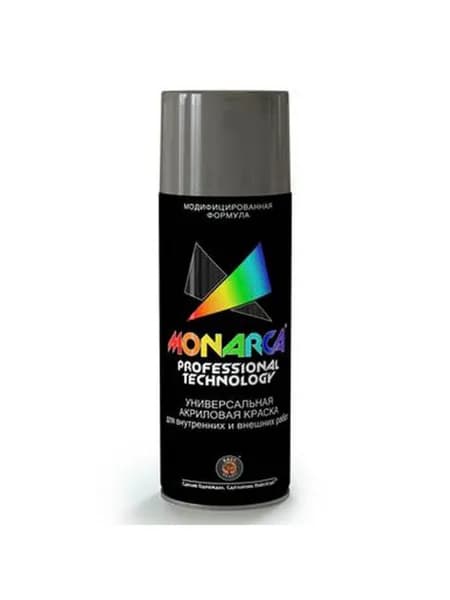 Краска аэрозольная MONARCA универсальная Черный Глянцевый 520мл
