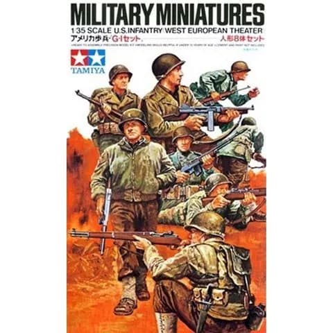 Сборная военная модель Tamiya-35048 1/35 scale War Scene US Army Infantry Group model kit