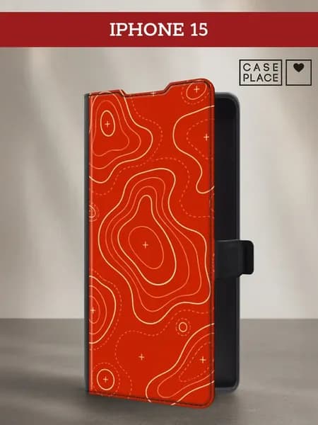 Чехол-книжка на iPhone 15 яркий