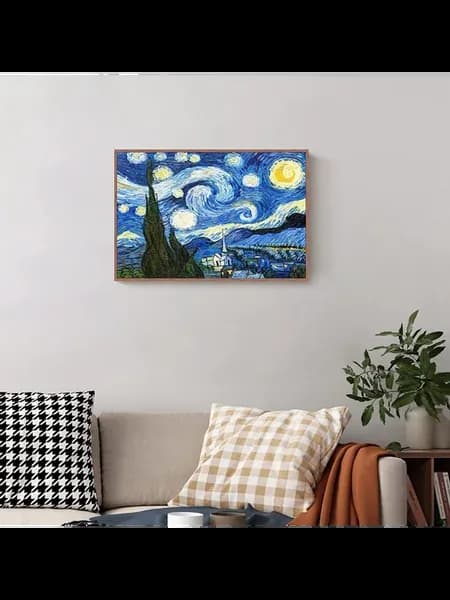 Картина «Звёздная ночь» Ван Гога, 60×40 см, холст