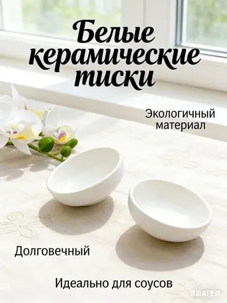 Креманка 7.60 см 45.50 мл керамика 2 шт цвет светло-синий