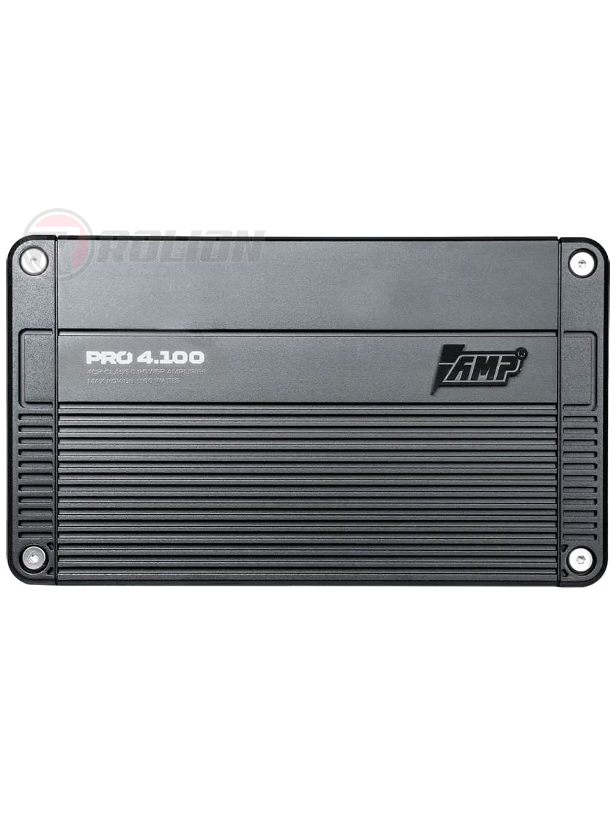 Усилитель автомобильный AMP PRO 4.100, 100 Вт х 4 (4 ом)/1100 Вт/ Класс: D