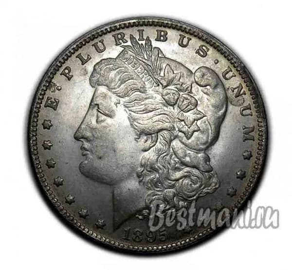 Доллар Морган 1895 года, Morgan Dollars, копия монета