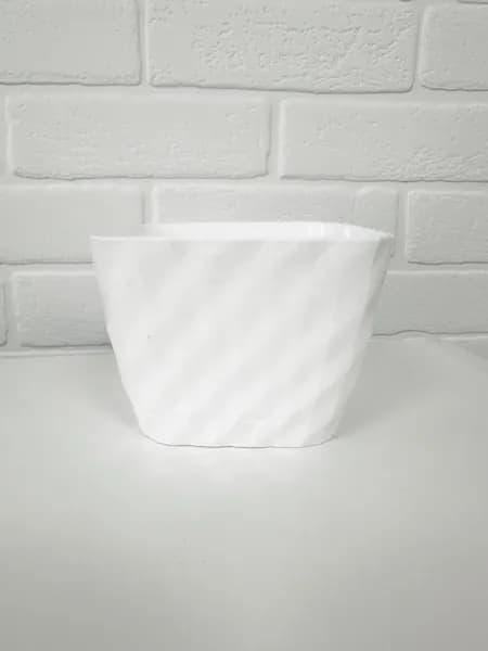 Кашпо Классика, с поддоном, пластик, 13x13x10см, 1л, белый