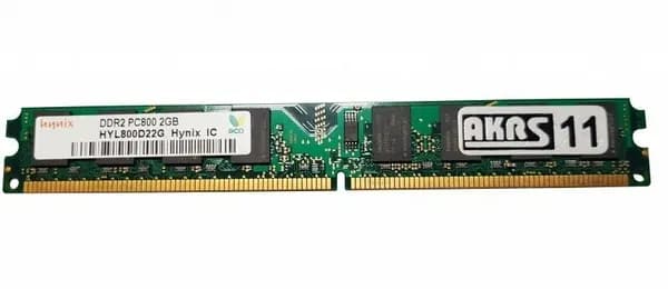 Hynix Оперативная память 2Rx8 2 ГБ DDR2 800 МГц DIMM CL6 для компьютера DDR2, 800 МГц, 1 x 2 ГБ (hyl800d22g)