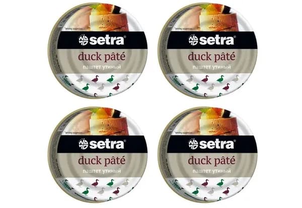 Паштет SETRA из утки 100г*4штуки