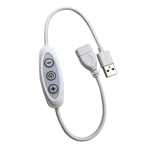 (1шт) Трехкнопочный USB-переключатель регулировки яркости светодиодов 5V 2A, подходящий для светодиодных ламп-белый