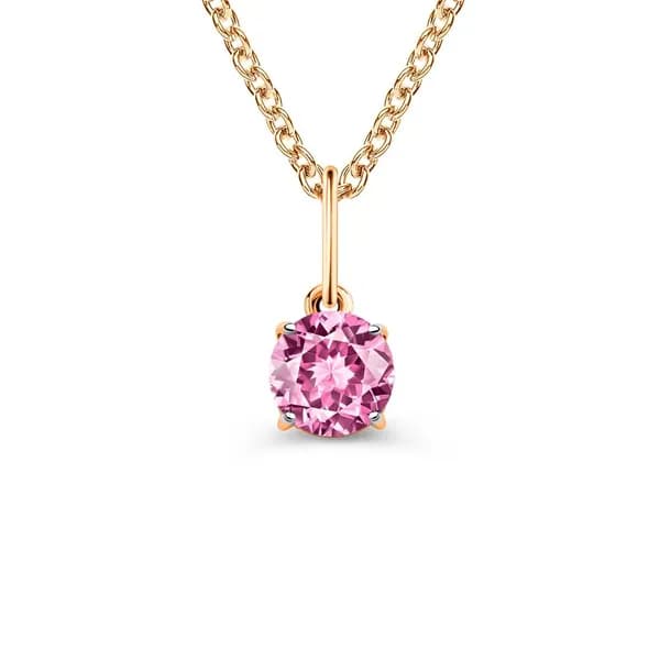 Подвес с фианитом из красного золота 375 пробы 585GOLD