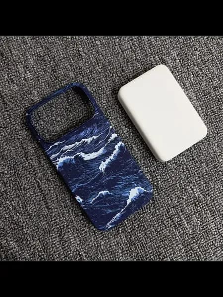 Чехол для iPhone 17 Blue с узором Tide