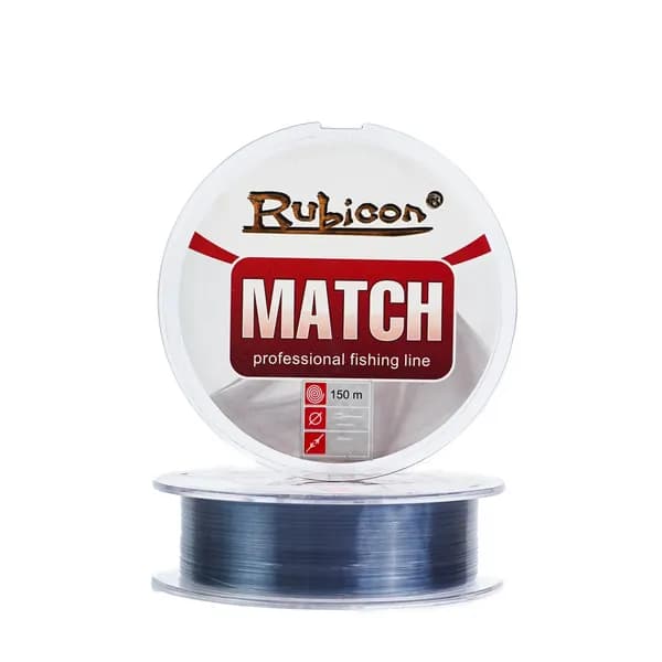 Монофильная леска для рыбалки RUBICON Match 150 м 0,22 мм (grey)