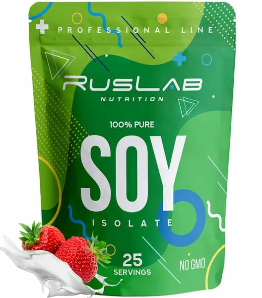 Соевый изолят SOY ISOLATE, (800 гр),вкус клубника со сливками