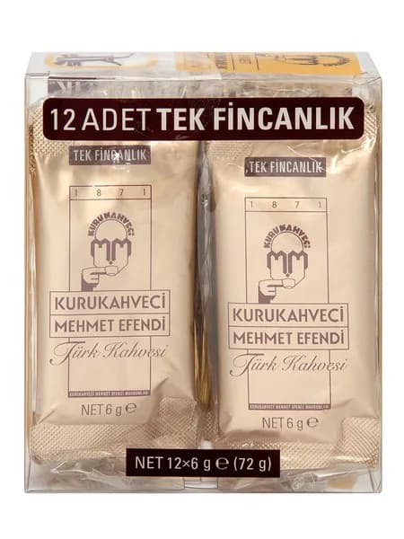 Кофе молотый Kurukahveci Mehmet Efendi 6 гр х 12 шт