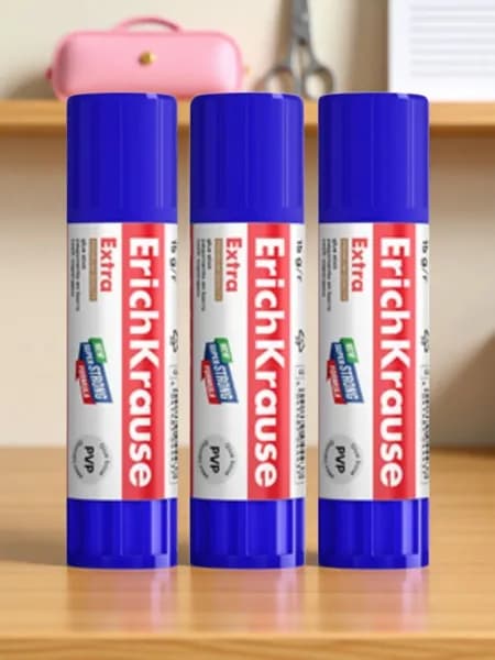 Клей-карандаш ErichKrause Extra, 15грамм (в упаковке из 3 штук)