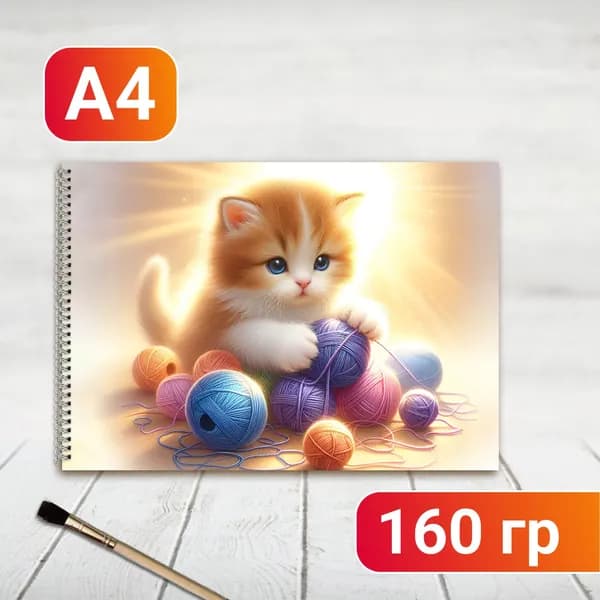 Альбом для рисования Котик