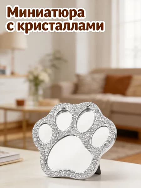 Миниатюрное зеркало с кошачьей лапкой из цинкового сплава и стекла для декора