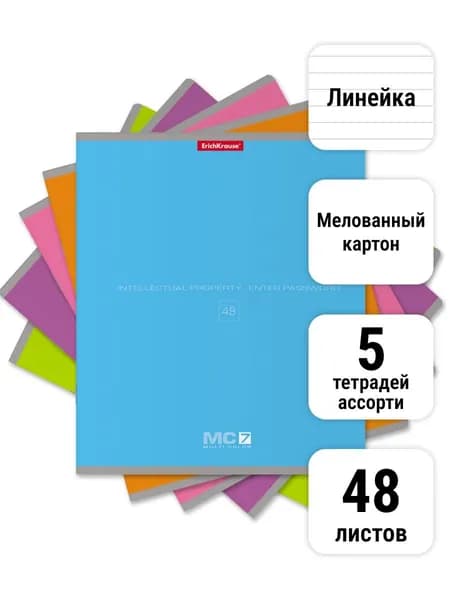 ErichKrause Тетрадь A5, 5 шт., листов: 48