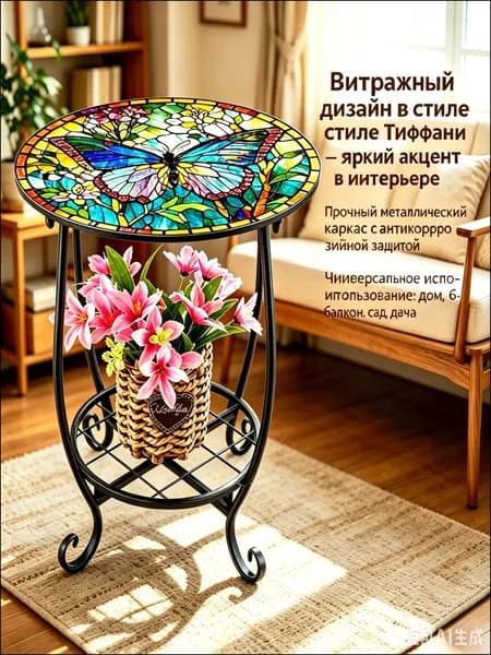 Садовый стол,Металл 35х30х43 см