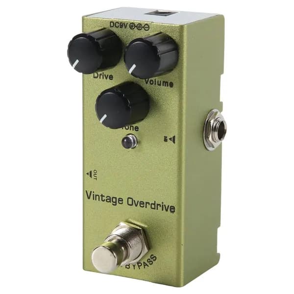 Миниатюрная педаль овердрайв для электрогитары, баса и эффектов "vintage" / true bypass.