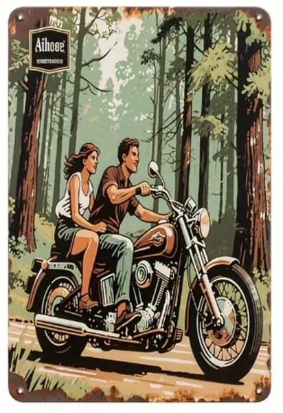 Табличка металлическая интерьерная Pin-Up Девушка Пинап