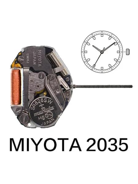 2035 кварцевый механизм
