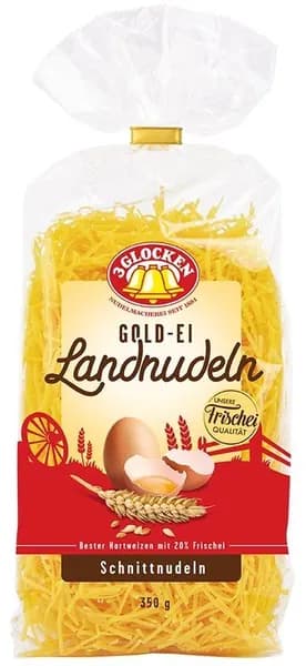 Макароны 3 GLOCKEN Gold-Ei мелкая лапша Landnudeln Schnittnudeln 350г