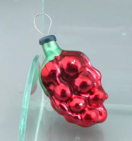 Елочная игрушка ВИНОГРАД стекло СССР 1960-е гг