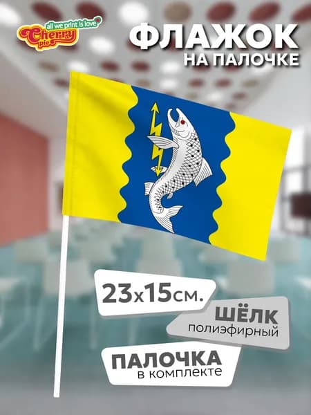 Флаг 23x15 на палочке Салми (Карелия)