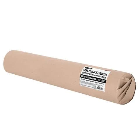 Бумага для творчества и упаковки, газетная, рулон 840 мм х 300 м, 45 г/м2, BRAUBERG, (665567-4027)
