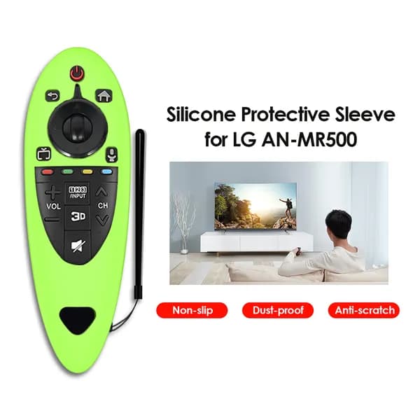 силиконовый чехол для пульта LG AN-MR500, светящийся зеленый