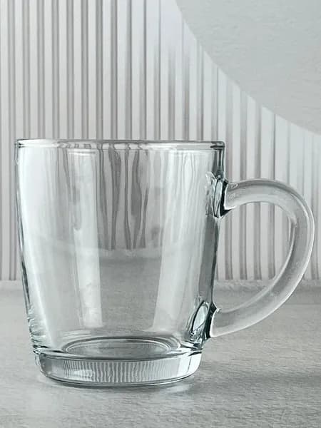 Кружка Pasabahce Basic, 330 мл, прозрачная, 1 шт, из стекла, для чая и кофе, для горячих и холодных напитков, для капучино и латте, для дома и дачи, подарок женщине на праздник, для сервировки стола
