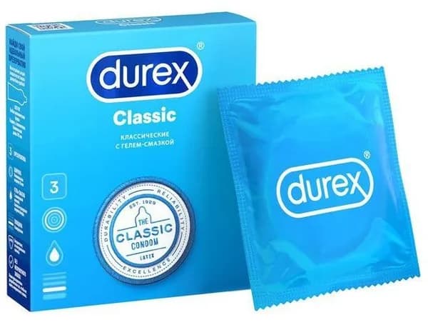 DUREX Classic Презервативы классические 3 шт