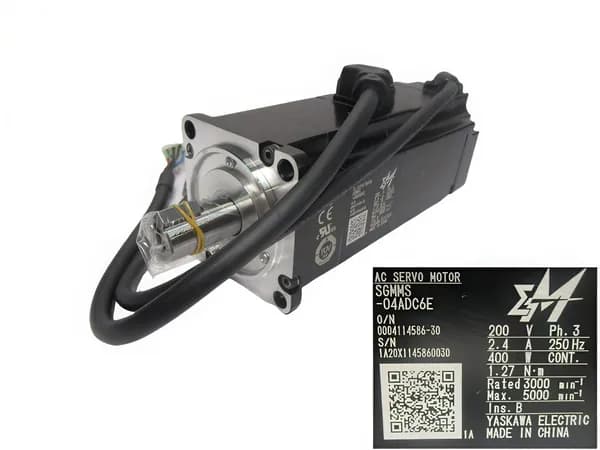 Сервомотор Yaskawa SGMMS-04ADC6E привода оси Z для фрезерного станка с ЧПУ Beaver 30AVLT8-PRO, 400 Вт